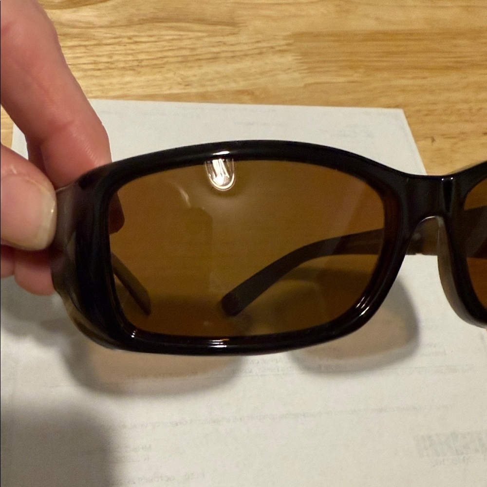 Haven Women's Sunglasses Freesia in Croc and Chocolate polarized amber lenses - Picture 5 of 6